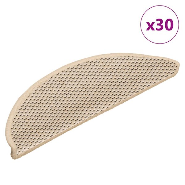vidaXL Tapis d'escalier autocollants 30 Pièces 56x17x3 cm berbère