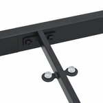vidaXL Table de Jardin Noir 160 x 80 x 73 cm Teck massif