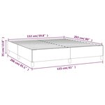 vidaXL Cadre de lit sans matelas gris clair 152x203 cm velours