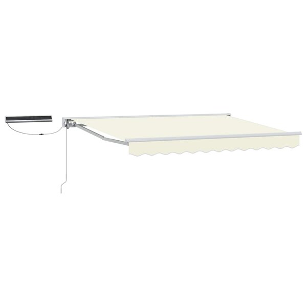 vidaXL Auvent rétractable électrique Crème et Blanc 2 5 x 2 m