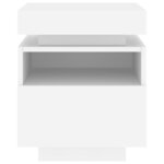 vidaXL Armoires de chevet avec lumières LED 2 Pièces blanc 40x39x48 5 cm