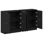 vidaXL Buffets 2 Pièces Chêne Noir 60x30x70 cm Bois d'ingénierie