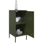 vidaXL Buffets 2 Pièces vert olive 36x39x79 cm acier