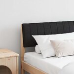 vidaXL Tête de lit capitonnée Noir 135 cm Pin massif