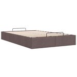 vidaXL Cadre de lit ottoman sans matelas marron foncé 120x190 cm tissu