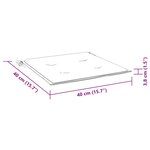 vidaXL Coussins de chaise de jardin lot de 2 rose 40x40x3 cm tissu