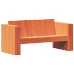 vidaXL Salon de jardin 2 Pièces cire marron bois de pin massif