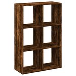 vidaXL Étagère séparatrice de pièce chêne fumé 69 5x29x103 5 cm