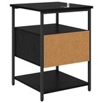 vidaXL Cabinet de chevet avec tiroir 2 Pièces Chêne noir 40 x 42 x 56 cm