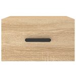 vidaXL Table de chevet murale chêne sonoma 35x35x20 cm