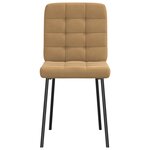 vidaXL Chaises à manger lot de 2 Marron Velours