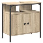 vidaXL Ensemble de mobilier de salle de bain 3 Pièces Chêne sonoma