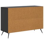vidaXL Buffet avec tiroir Noir 89 x 34 5 x 60 cm Bois d'ingénierie