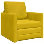 vidaXL Canapé-Lit Jaune foncé 74 x 77 x 81 cm Velours