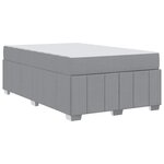 vidaXL Cadre de lit avec matelas Gris clair 120 x 200 cm tissu