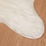 vidaXL Tapis en Peau de Mouton Synthétique Blanc 60 x 90 cm Polyester