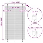 vidaXL Store plissé gris clair 115x200cm largeur du tissu 114 4cm