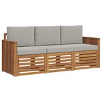 vidaXL Ensembles de canapés avec coussin 3 Pièces Gris Naturel et Clair