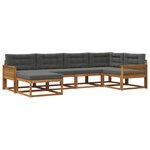 vidaXL Ensemble de canapés d'extérieur 6 pc Naturel et Anthracite