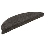 vidaXL Tapis d'escalier autocollants 30 pièces 56 x 17 x 3 cm Anthracite Demi-rond