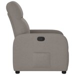 vidaXL Fauteuil inclinable Taupe Tissu