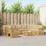 vidaXL Ensemble de canapés d'extérieur 8 Pièces Blanc et Beige