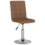 vidaXL Chaise pivotante à manger Marron Tissu