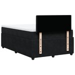 vidaXL Sommier à lattes de lit avec matelas noir 120x190 cm velours