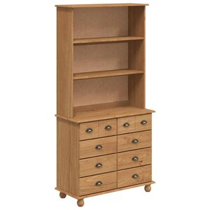 vidaXL Hutch ASKIM Cire de Miel 91 x 40 x 184 cm Bois de pin massif