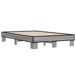 vidaXL Cadre de lit sonoma gris 120x200 cm bois d'ingénierie et métal