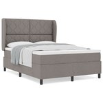 Lit coffre vitaXL avec matelas en taupe  160x200 cm tissu