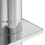 vidaXL Extension de Conduit Argent 25 x 25 x 65 cm Acier inoxydable