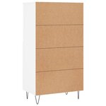 vidaXL Buffet haut Blanc 60x36x110 cm Bois d'ingénierie