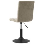 vidaXL Chaises pivotantes à manger lot de 4 gris clair velours