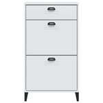 vidaXL Armoire à chaussures VIKEN blanc bois d'ingénierie