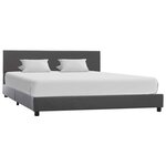 vidaXL Cadre de lit sans matelas gris similicuir 140x200 cm