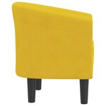 vidaXL Chaise cabriolet jaune velours
