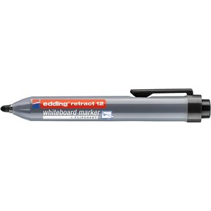 Marqueur Tableaux blancs retract 12 Noir Pointe Ronde 1 5-3 mm EDDING