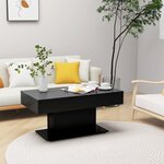 vidaXL Table basse Noir 96x50x45 cm Aggloméré