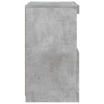 vidaXL Buffet avec lumières LED gris béton 41x37x67 cm