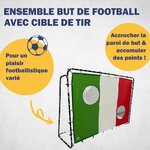 Best Sporting 11053-11064 - But de football 213 x 152 x 76 cm en noir avec cible de tir "Italie"