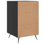 vidaXL Table de chevet noir 40x40x66 cm bois d'ingénierie