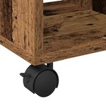 Table d'appoint vidaXL avec roulettes en bois ancien 50x30x55 cm en contreplaqué