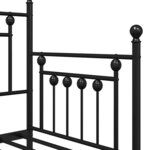 vidaXL Cadre de lit jour Noir 80x200 cm en acier