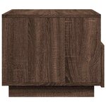 vidaXL Table basse avec lumières LED chêne marron 50x49x40 cm