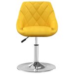 vidaXL Chaises à manger pivotantes lot de 2 jaune moutarde velours