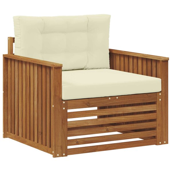 vidaXL Canapé d’extérieur Bois d'acacia massif et polyester