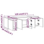 vidaXL Meuble TV Sonoma gris 120x30x40 5 cm Aggloméré