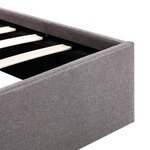 vidaXL Cadre de lit à stockage hydraulique Taupe Tissu 160x200 cm