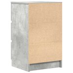 vidaXL Tables de chevet avec 3 tiroirs 2 Pièces gris béton 39x35x65 cm